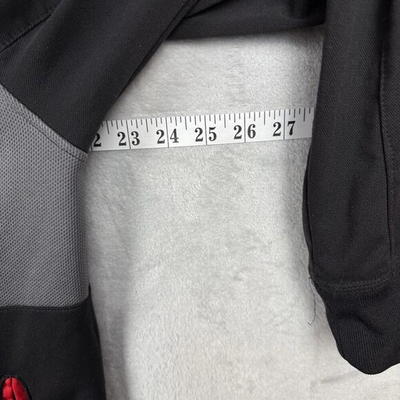 Y2K Adidas Black Red Stripe Track Jacket Full Zip Mens Size L Gray Panel Retro - Picture 7 of 8